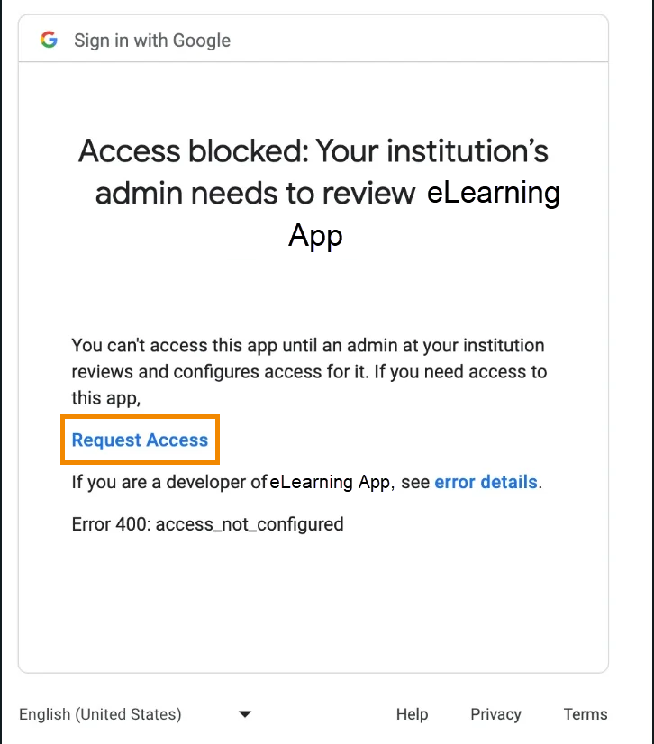 Google Classroom: "Access Blocked" Message | Lab Aids